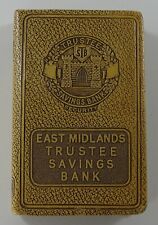Skarbonka: Styl książki "East Midlands Trustee Savings Bank" Efekt skóry, złoto na sprzedaż  Wysyłka do Poland