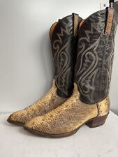 Used, Vintage J Chisholm Water Snake Cowboy Boots 9 D Distressed for sale  Shipping to South Africa