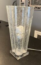 crackle glass table lamp for sale  Poughkeepsie