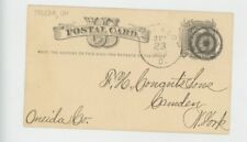 Usado,  Cartão postal Mr Fancy Cancel Toledo O Camden NY Bold Target 1880 #2164 comprar usado  Enviando para Brazil