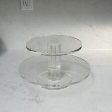 Vintage Lucite Cake Stand Mid-century Modern Pedestal Serving Plate 12" - 3 Tier, used for sale  Shipping to South Africa