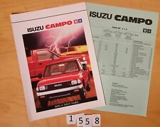 ISUZU CAMPO PICK UP 4X4 Prospectus + technique Suisse 4+2 pages Fr 10/88 2/89 comprar usado  Enviando para Brazil