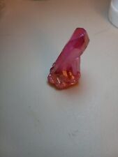 Aura Pink Titanium Bismuth Quartz Crystal Point Cluster Natural, used for sale  Shipping to South Africa