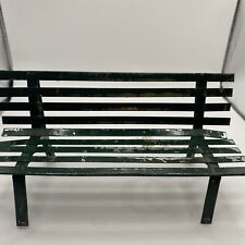 VTG Metal Park Garden Bench Green for Dolls village or Train Display 6x3” for sale  Shipping to South Africa