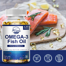 Usado, Cápsulas de aceite de pescado Omega 3 soporte articular de triple fuerza 2160 mg EPA y DHA 120 piezas segunda mano  Embacar hacia Argentina