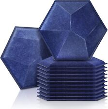 Pacote com 12 painéis acústicos hexagonais 3D Sonic Acoustics 14" X 12" X 0.2" alta densidade, usado comprar usado  Enviando para Brazil