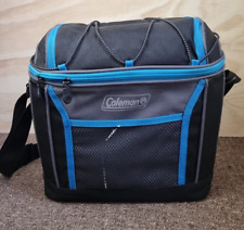 Coleman Soft Cooler Bag Insulated Soft Shell Can Cooler Grey Blue Travelling Bag for sale  Shipping to South Africa