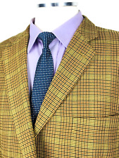 Used, 46R Gerald Austin Mens 2 Button Blazer Sport Coat Mustard Sand Houndstooth Mint! for sale  Shipping to South Africa