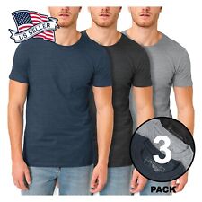 Paquete de 3 camisetas de tela premium de algodón cuello redondo manga corta triple mezcla segunda mano  Embacar hacia Mexico