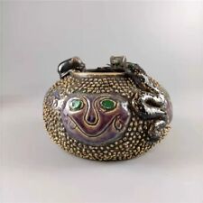 Porcelana Qing Qianlong roxa formato de rato cobra tigela tesouro Cornucópia comprar usado  Enviando para Brazil