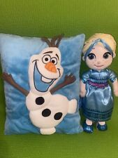 Boneca Elsa Disney Frozen Room Decor Olaf Throw Pillow & Disney Store 12"" comprar usado  Enviando para Brazil