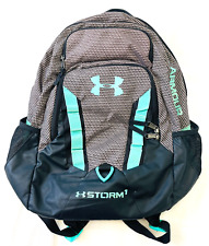 Mochila Under Armour Storm 1 preta e azul-petróleo bolso molhado academia escola esportes viagem comprar usado  Enviando para Brazil