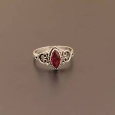 Used, Red Garnet Solid 925 Sterling Silver Statement Hanmdade Ring, All Size MS406 for sale  Shipping to South Africa