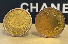 Used, Estate Vintage 1959 Turkish Kemal Ataturk PURE GOLD Coin Cufflinks RARE!! for sale  Shipping to Canada