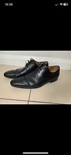 Magnanni Mens Black Leather Lace Up Derby Shoes UK 9 VGC €340 for sale  Shipping to South Africa