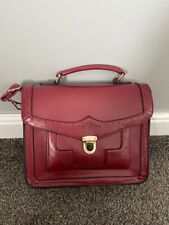 Ladies Vegan Leather Satchel Handbag Long Strap, used for sale  ABERDEEN
