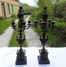 Paire chandeliersde pendule d'occasion  Saint-Florentin