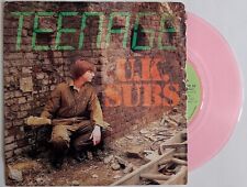 PUNK Vinyl UK SUBS Teenage Original 1980 UK Pink Vinyl 7 Inch Single comprar usado  Enviando para Brazil