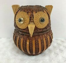 Wicker wood owl for sale  Enon Valley