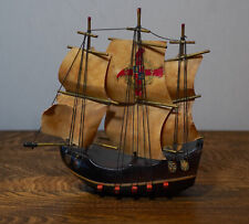 Barco de madera holandés Mayflower galeón Holanda velero MCM tallado arte soporte para lámpara segunda mano  Embacar hacia Argentina