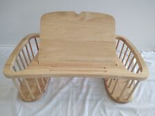 Vtg Wood Breakfast Bed Tray Laptop Table Pockets Magazine Rack Serving Spindle  for sale  Shipping to South Africa