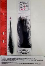 Used, LUCKY7 Select  " Heron " Qty: 15  "  Black  "  ( 5"  Inch long Feathers ) for sale  Shipping to South Africa