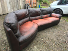 Leather sofa large for sale  CHESTER