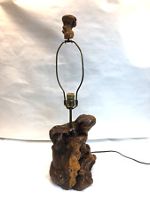 Lámpara de mesa vintage de madera flotante - rústica de mediados de siglo MCM primitiva segunda mano  Embacar hacia Argentina