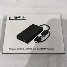 Plugable USB 3.0 or USB C to HDMI Adapter for Dual Monitors, Mac and Windows, used for sale  Shipping to South Africa