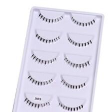 Pacote com 5 pares de cílios postiços de maquiagem faixa transparente parte inferior natural ferramenta comprar usado  Enviando para Brazil