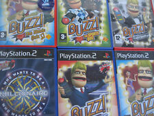 Brukt, PS2 - BUZZ Buzzers Game Series:  Sports Mega Hollywood Pop Robojam Jungle etc til salgs  Frakt til Norway