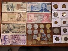México Gran Lote De Monedas Y Billetes Mexicanos Pesos Diferentes Denominaciones  segunda mano  Embacar hacia Mexico