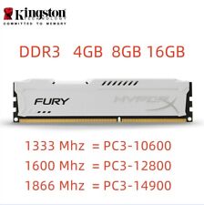 Usado, Memória RAM DIMM desktop Kingston HyperX FURY DDR3 4GB 8GB 16GB 32 1333 1600 1866 comprar usado  Enviando para Brazil
