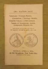 Used, Scott Stamp & Coin coin auction catalog #139 of April 1896; extensive medals for sale  Farmington