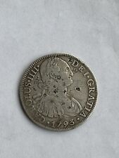 1793 MEXICO, SPANISH COLONIAL 8 REALES - SILVER KM 109 CHOP MARKED COIN! for sale  Shipping to South Africa