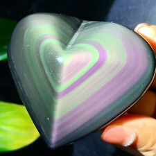 177G  Natural Rainbow Obsidian Polished Quartz Crystal Heart Healing Gemstone for sale  Shipping to Canada