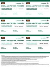 Vue cinema tickets for sale  MARCH