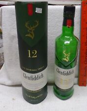 * GLENFIDDICH - 12 Year SCOTCH - Triangular CLEAR Green GLASS in GIFT box -Empty for sale  Shipping to South Africa