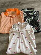 Puma Golf Polos Masculinos Tamanho XL Lote De 3 Floral, Rickie Fowler, EUA Fold Of Honor comprar usado  Enviando para Brazil