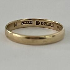 9ct Gold Wedding Band Ring Vintage 9k 375 Size M Hallmarked Chester 1938 for sale  Shipping to South Africa
