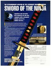 1992 Franklin Mint Katana Sword of the Ninja Gold Vintage Print Advertisement for sale  Shipping to Canada