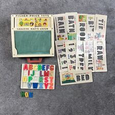 Escritorio vintage 1972 Fisher Price Toys días escolares con plantillas y cartas *LEER* segunda mano  Embacar hacia Argentina