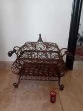 Antique Iron Basket Cage Cover Heavy Metal Big Decorative Garden Home Germany  for sale  Shipping to Canada