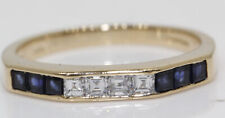 Used, VINTAGE 18K YELLOW GOLD 'TIFFANY & CO' BAND WITH DIAMONDS AND SAPPHIRES #L8 for sale  Pompano Beach