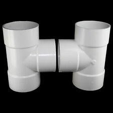 Lot of 2 Lasco 8" PVC Pipe Tees PVC 1 SCH 40 USA MADE D2466 8"x8"x8" for sale  Shipping to South Africa
