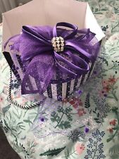 Purple wedding fascinator for sale  NORWICH