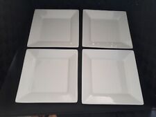 5 platos cuadrados cuadrados de porcelana blanca crema batida Food Network de 7,5" excelente segunda mano  Embacar hacia Argentina