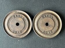 Placas de peso vintage Saxon de 20 libras, usado segunda mano  Embacar hacia Argentina