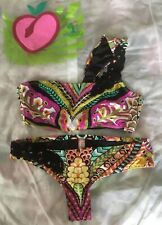 PARADIZIA One Shoulder Bandeau Bikini Swimwear Sz. S/M Two Pieces Suit Gorgeous for sale  Shipping to South Africa