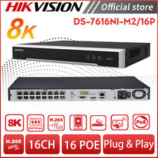 Hikvision DS-7616NI-M2/16P 8K 16CH 1U 16POE Dual Stream NVR 2 SATA H.265 comprar usado  Enviando para Brazil